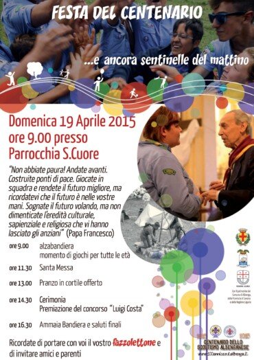 Tutto pronto per la festa del centenario dello scoutismo ingauno